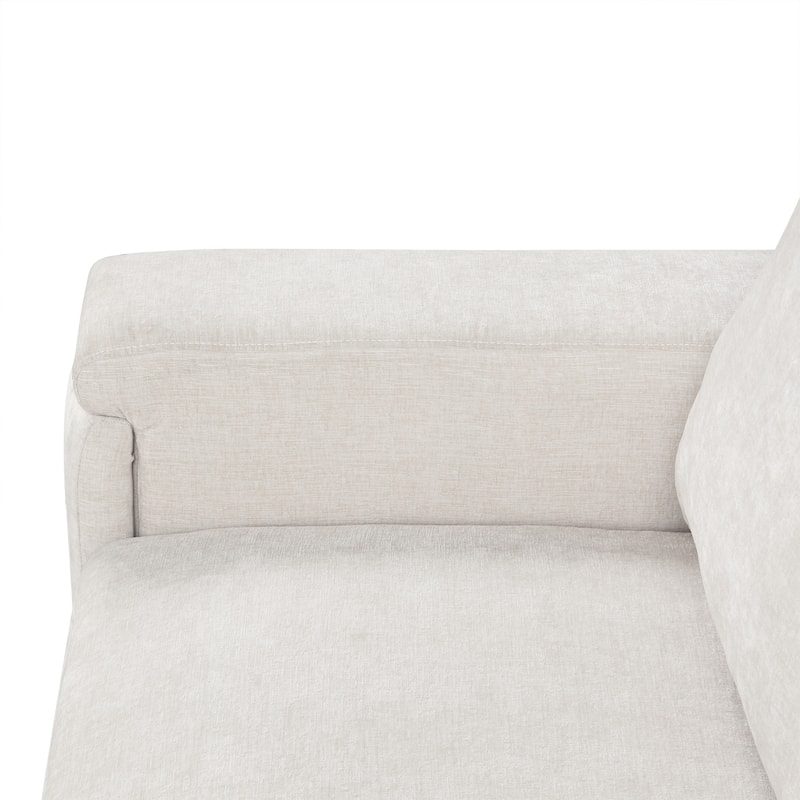 Beige 90.6'' L-Shaped 6-Seat Modular Sofa with Built-In Storage and USB Ports