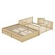 preview thumbnail 21 of 19, Full Size Daybed with Fence Guardrails and 2 Drawers