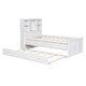 preview thumbnail 15 of 16, Wood Queen Size Platform Bed with LED Headboard, Charging Station and 2 Drawers