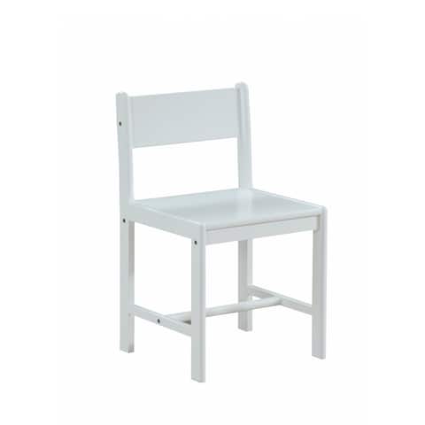 Classic White Wooden Stationary Chair - 30"H x 17"W x 17"D