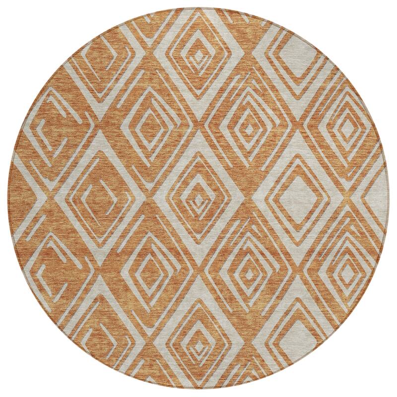 Machine Washable Indoor/ Outdoor Chantille Contemporary Diamonds Rug