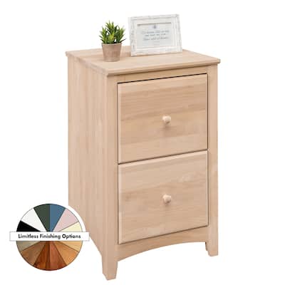 Arch+Haven Solid Wood 2-Drawer Vertical Filing Cabinet