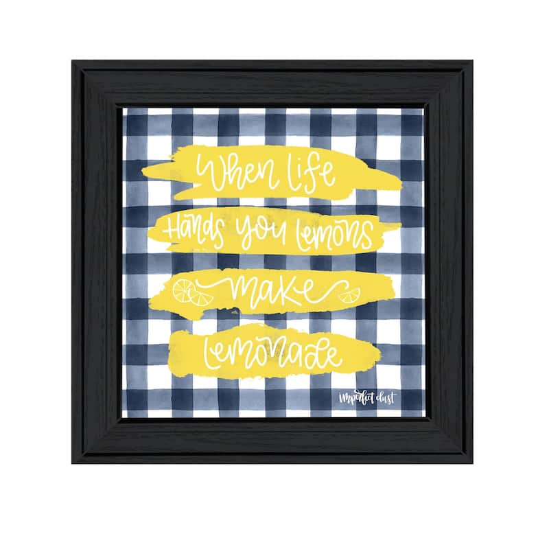 TrendyDecor4U Contemporary "Make Lemonade!" Framed Print Wall Art