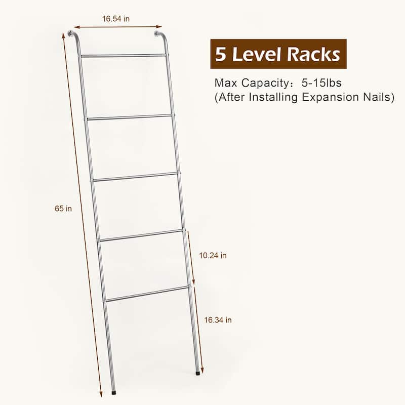 Wall Leaning Blanket Towel Holder