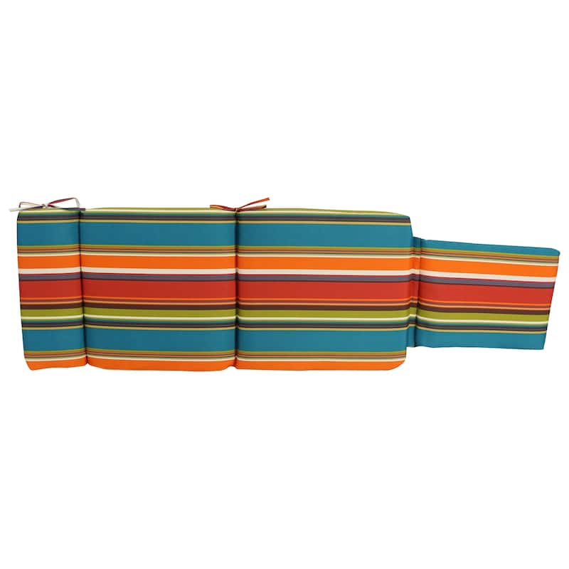 Blazing Needles Steamer Deck Outdoor Lounger Cushion - 72 x 20