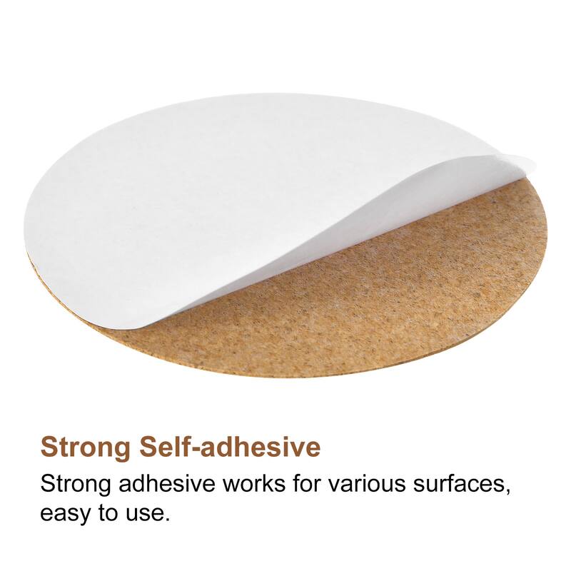 40Pcs Self-Adhesive Cork Round, 4" Cork Backing Sheets Cork Coasters - Brown