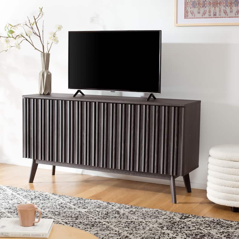 SAFAVIEH Home Helena 62-inch 4 Door 4 Shelf Media Stand. - 62Wx18Dx32H