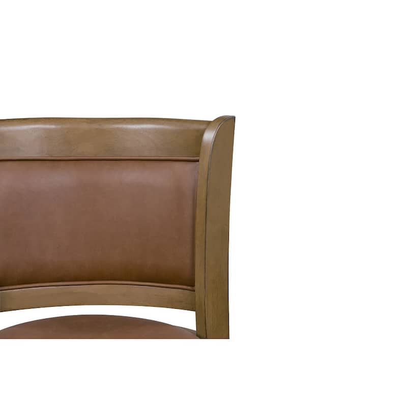 Augusta Wood Upholstered Swivel Counter Barstool