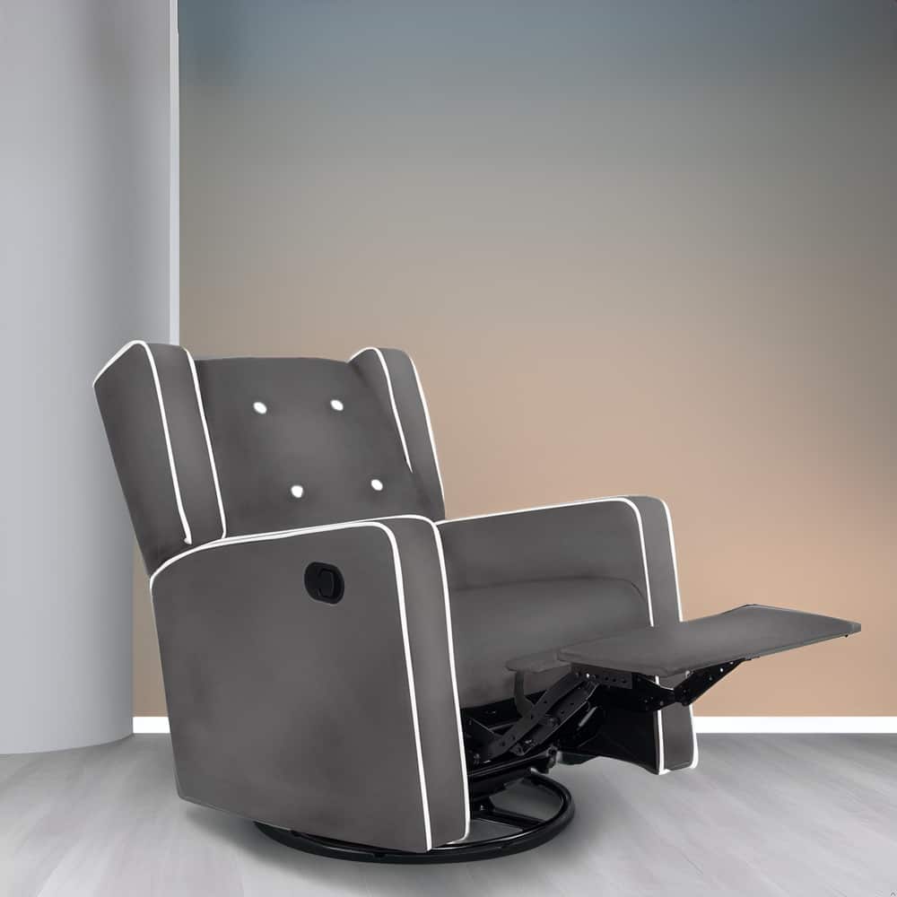 360° Swivel Glider Rocker Recliner - Nursery Chair for Breastfeeding & Maternity, Plush Cushions & Gentle Rocking Motion