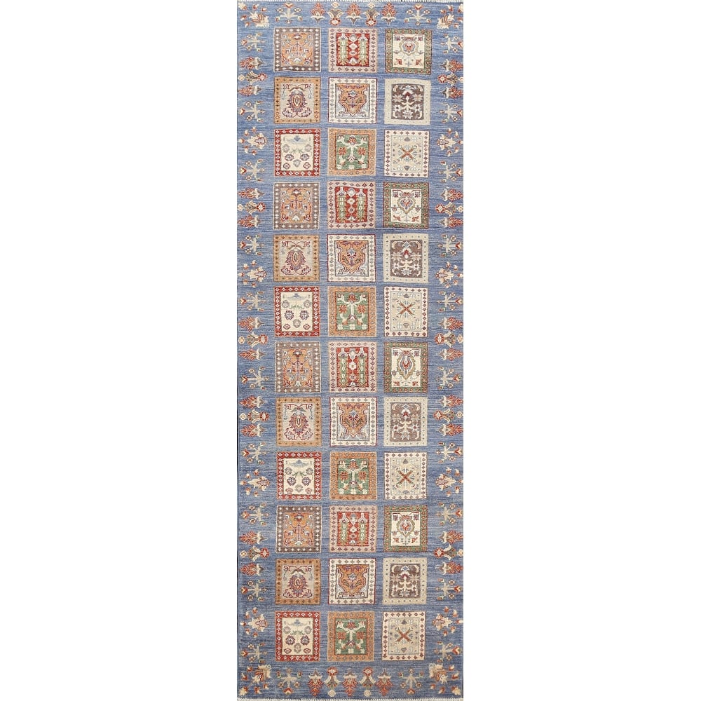 Garden Design Traditional Kazak Oriental Wool Runner Rug Hand-knotted - 2'8" x 9'10"