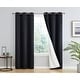 preview thumbnail 40 of 74, Dakota Complete Blackout Drapery Heavy Thermal Insulated Efficient Window Curtain Grommet Panels, 2 Panels 42 W x 84 L per panel - Set of 2 - Black