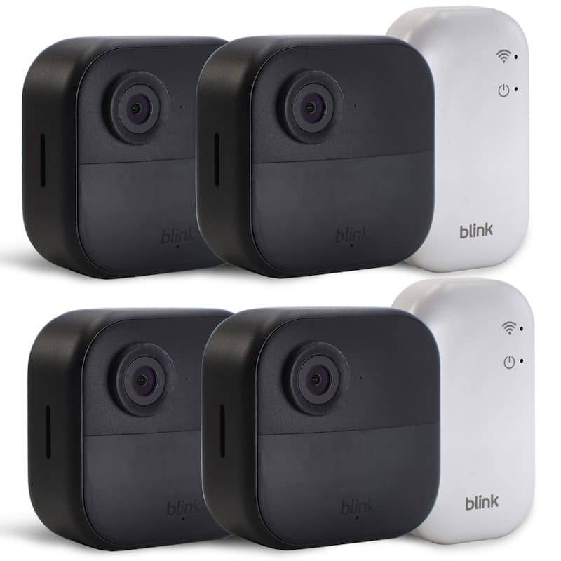 2x Blink Outdoor 4 Wireless Smart Security Camera - Sync Module Core Included (2 Cameras) - Black - Black