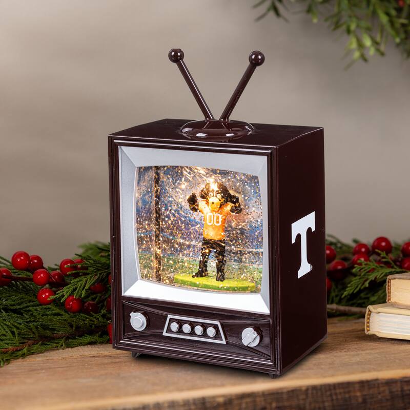 Univ of Tennessee 8 in. Vintage TV Light Up Water Lantern Snow Globe