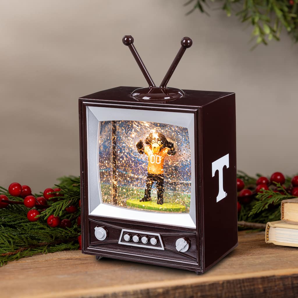 Univ of Tennessee 8 in. Vintage TV Light Up Water Lantern Snow Globe