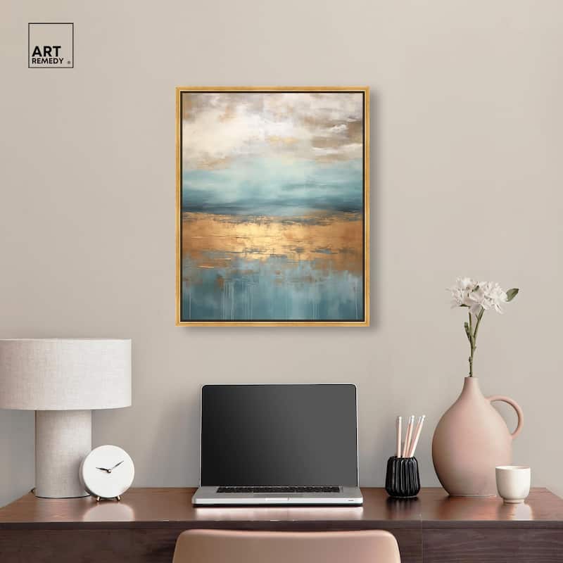Cloudscape in Gold III Canvas by Art Remedy