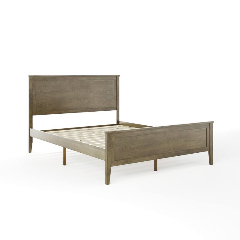 Martha Stewart Wooden Platform Bed with Headboard and Footboard