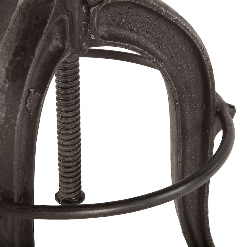 Paxton Recycled Teak Bar Stool with Cast Iron Base