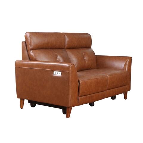 Kevin Top Grain Leather Power Loveseat