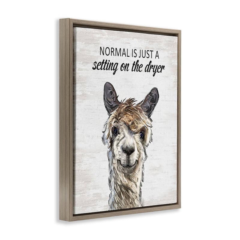 Stupell Normal is Just Dyer Setting Framed Floater Canvas Wall Art Design By Lettered and Lined