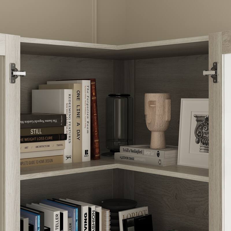 Elegant White Modular Bookcase: Stylish and Flexible Storage Solution for Your Home