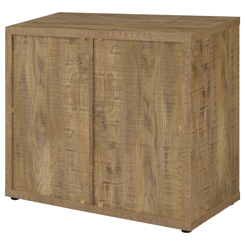 Pepita 2-Door Engineered Wood Accent Cabinet With Adjustable Shelves Mango Brown