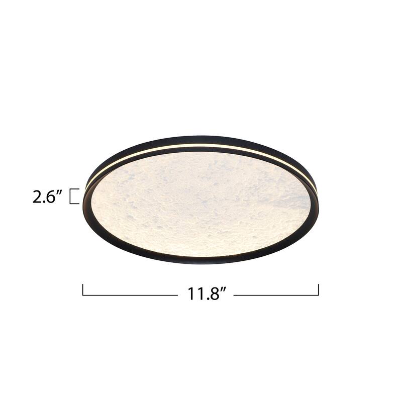 Artcraft Luna Integrated LED Flush Mount - Black