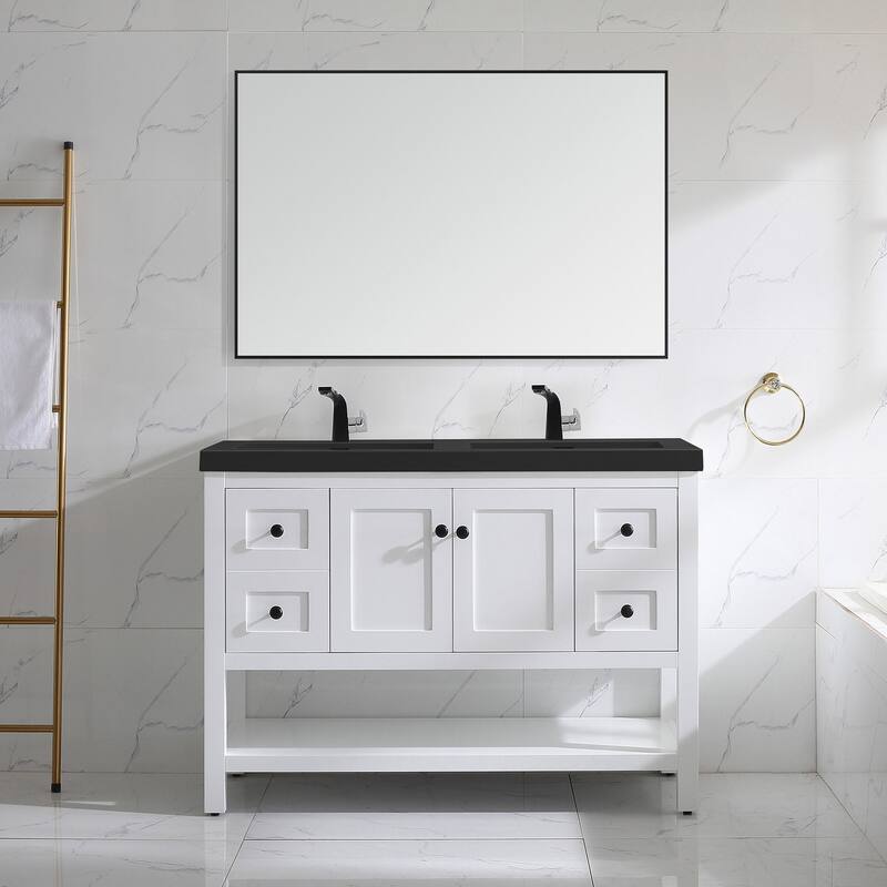 Winslow 48" Double Bathroom Vanity Set - White