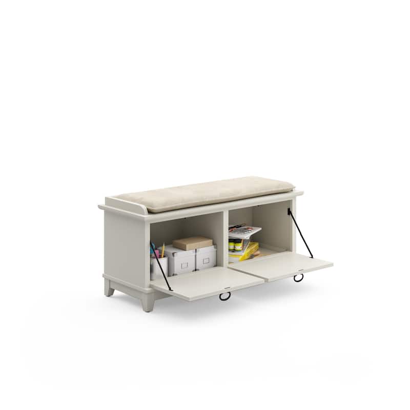 The Gray Barn Old Stone Upholstered Storage Bench