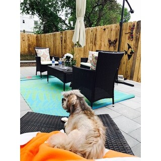 Toscana Outdoor 2-piece Wicker Armed Chaise Lounge Set by Christopher Knight Home