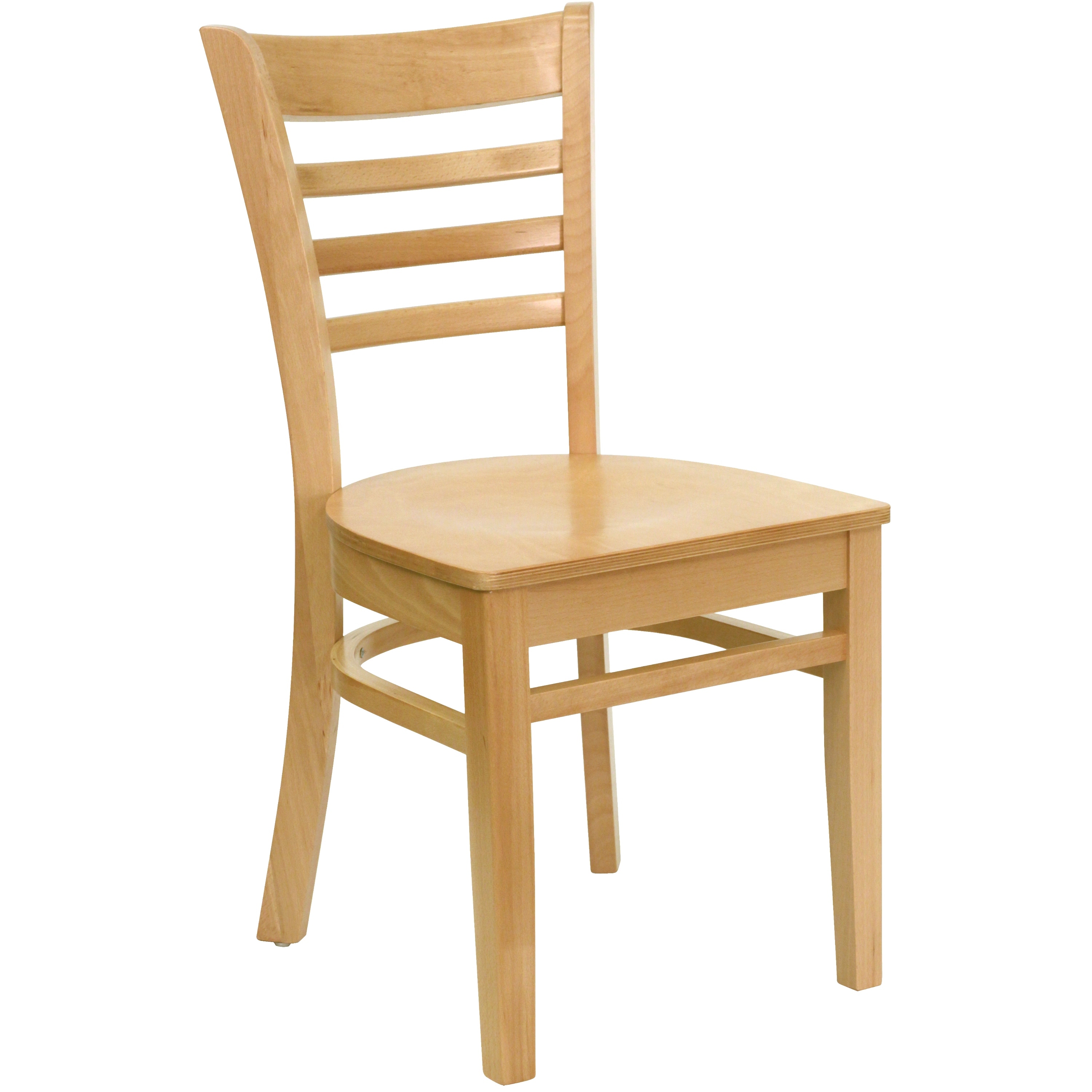 Wooden Ladder Back Restaurant Dining Chair - 17.25