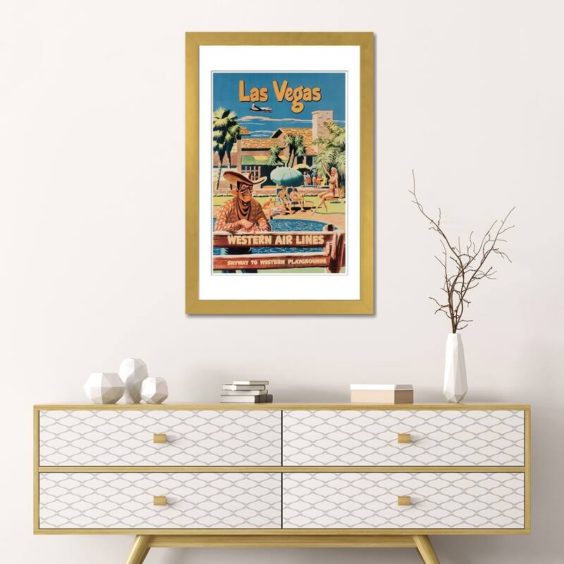 iCanvas "Las Vegas - Western Airlines, Skyway To Western Playgrounds" by Unknown Artist