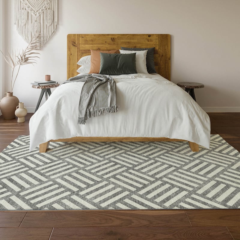 Premium Washable Super Soft Contemporary Mosaic Mayfield Rug