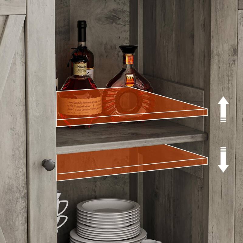 Buffet Cabinet Farmhouse Storage Cabinet with Doors and Shelves