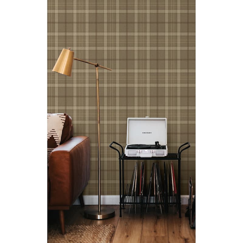 Seabrook Designs Tailor Plaid Prepasted Wallpaper