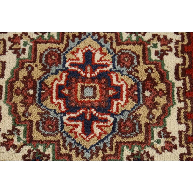 Heriz Serapi Oriental Runner Rug Hand-Knotted Wool Carpet - 2'7"x 7'10"