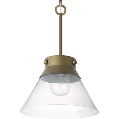 POINT DUME® Tapia Trail Collection Aged Brass Semi-Flush Convertible - 11.75 in x 11.75 in x 12.875 in