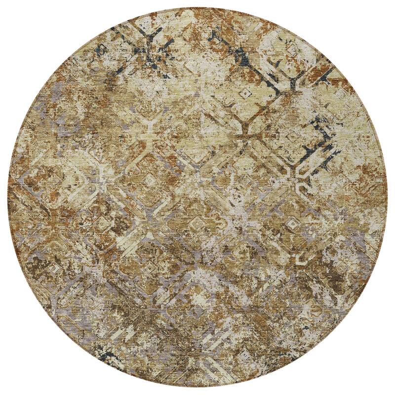 HomeRoots Geometric Transitional Rectangle Outdoor Rug