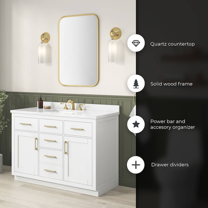 OVE Bailey Bathroom Vanity with Power Bar