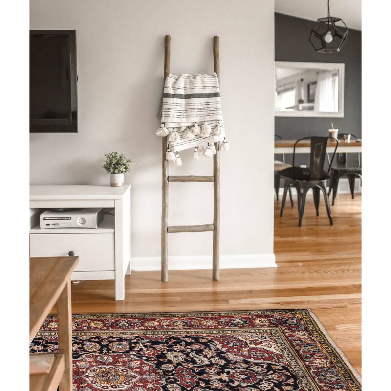 ECARPETGALLERY Hand-knotted Kayseri Dark Navy Wool Rug - 4'4 x 6'9