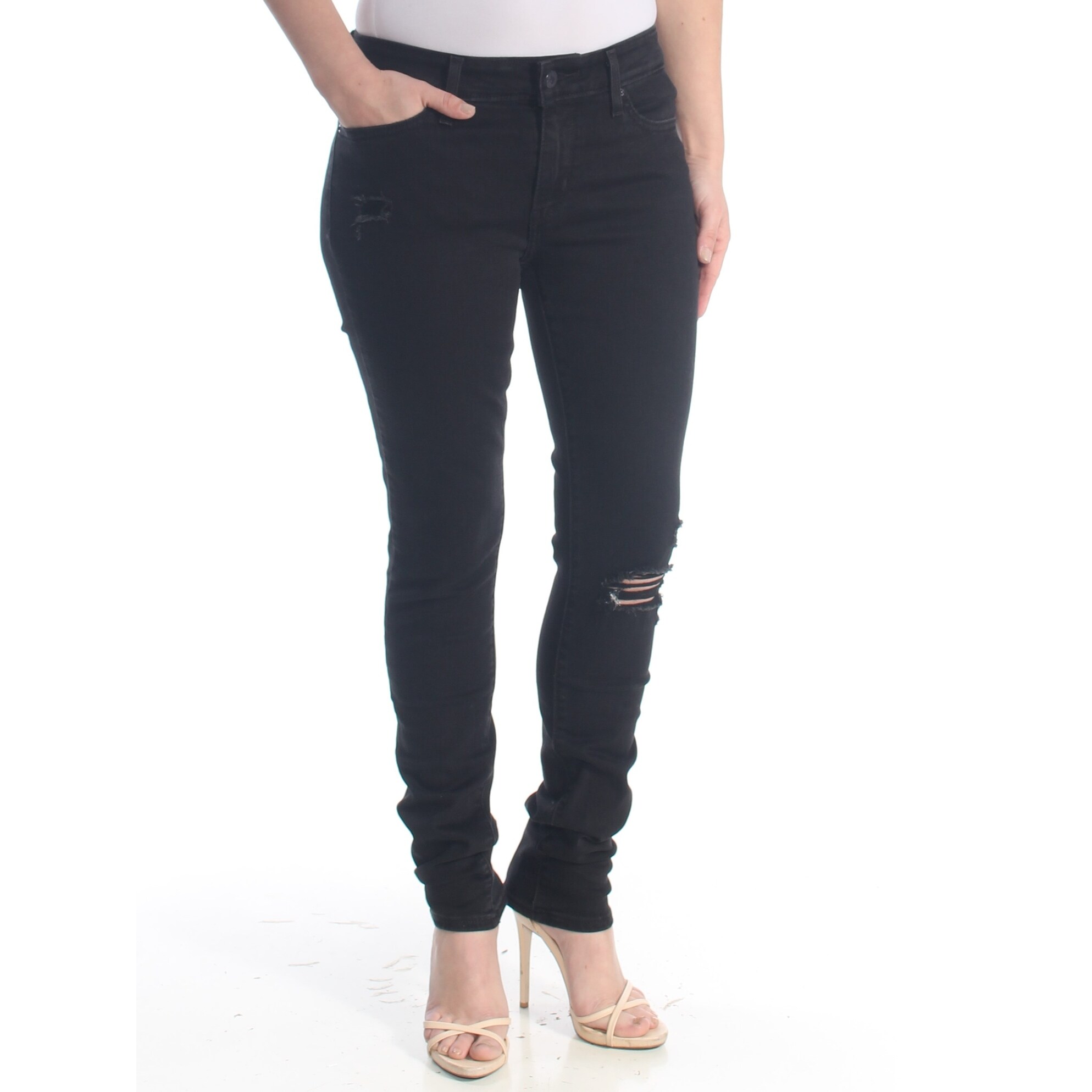levis black ripped jeans
