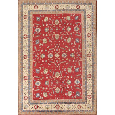 Red Kazak Oriental Area Rug Hand-Knotted Traditional Wool Carpet - 8'9"x 11'8"