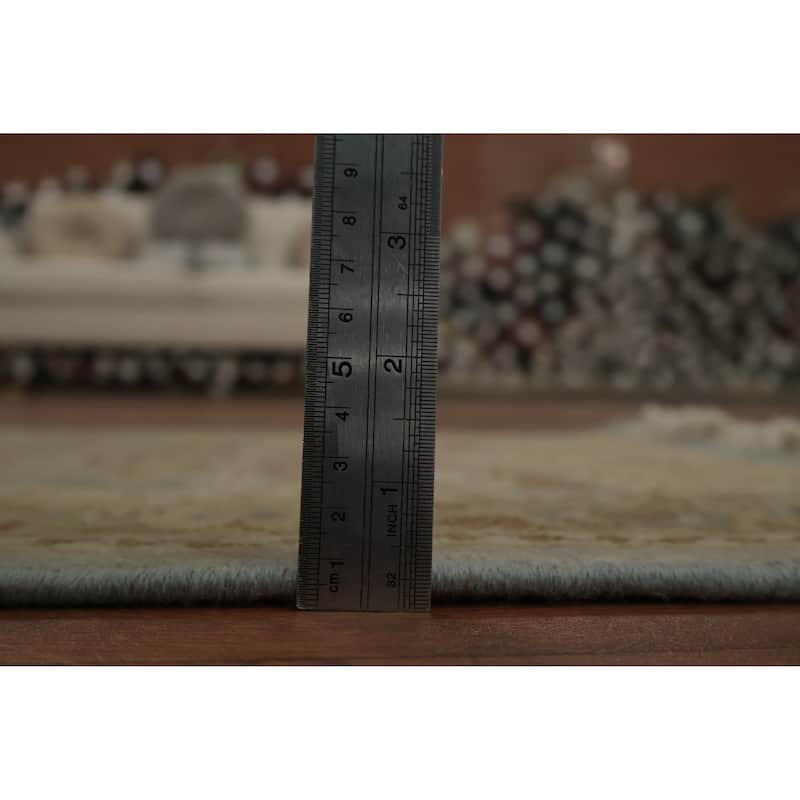 Hand Knotted Oriental 100% Wool Carpet Traditional Floral Navy Blue & Blues Ziegler Area Rug - 3' 2'' X 2' 0''