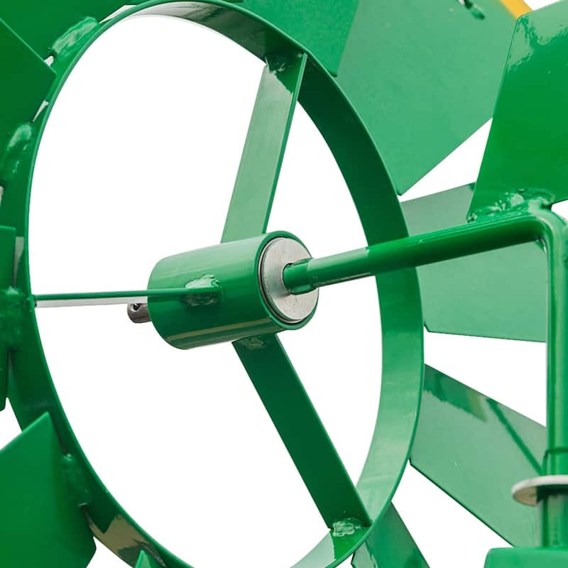 8FT Weather Resistant Yard Garden Windmill, Green