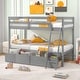 preview thumbnail 12 of 10, Costway Twin Over Twin Bunk Bed with 2 Storage Drawers Ladder No Box - See Details