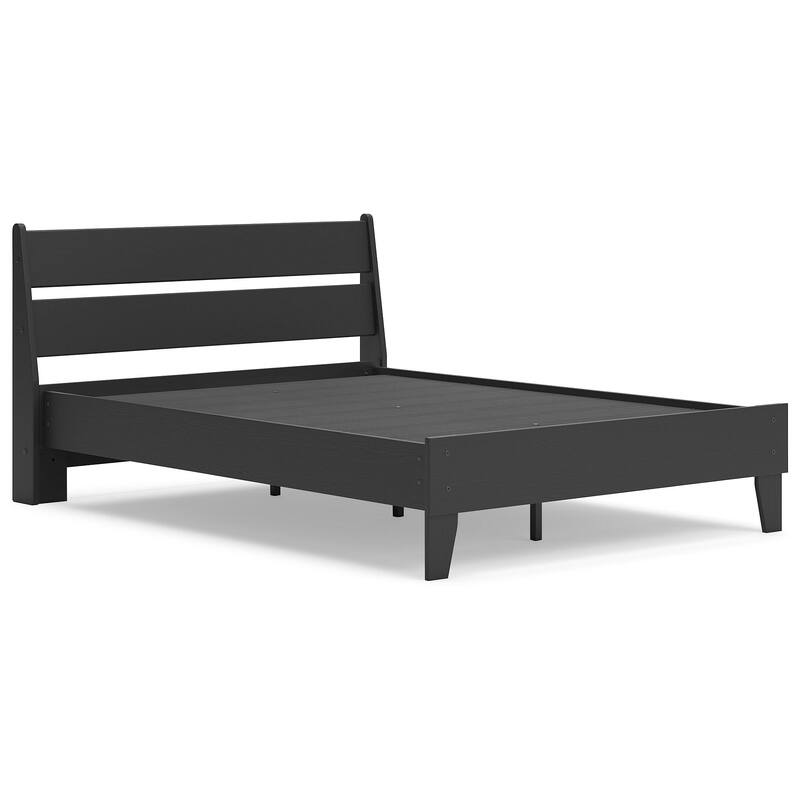 Signature Design by Ashley Socalle Black Panel Platform Bed