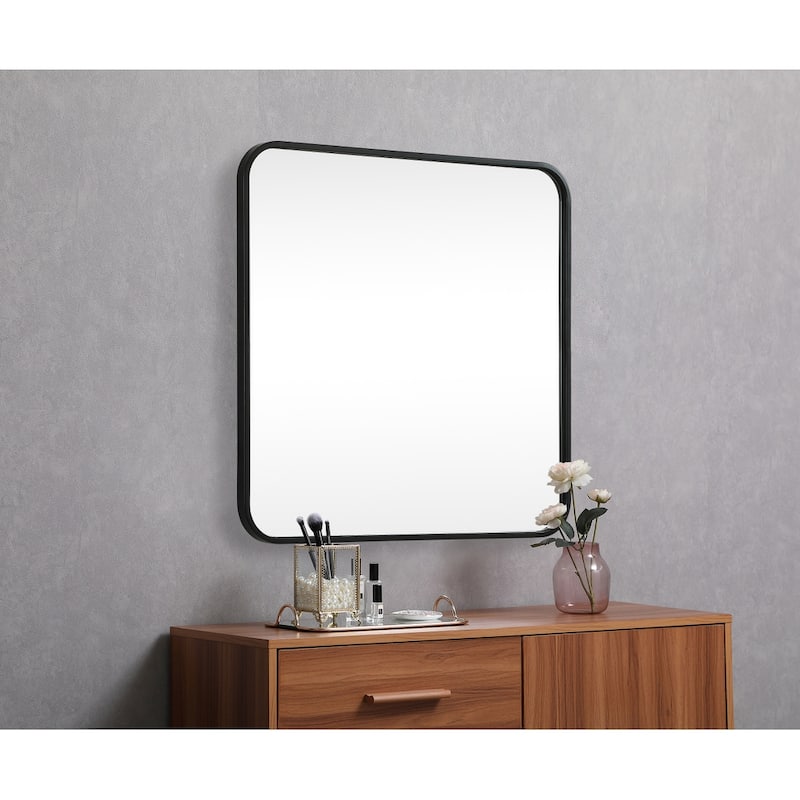 Indigo Home Soft corner metal square mirror 24x24 inch