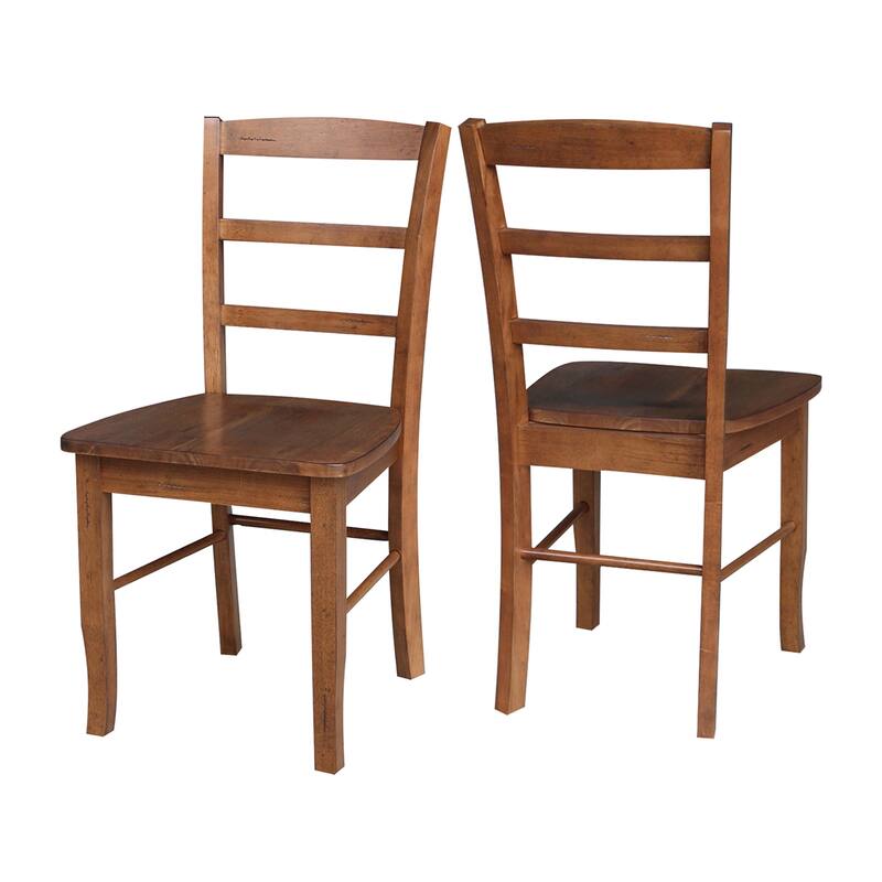 International Concepts Solid Wood Madrid Ladderback Chairs, Set of 2