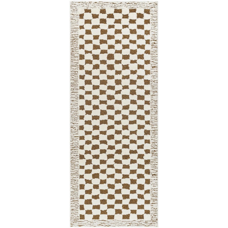 Livabliss Freud Art Deco Checkered Area Rug