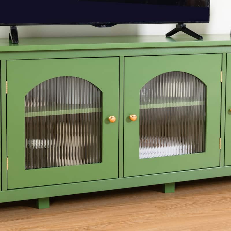 Naro Modern 71-Inch TV Stand with Glass Door by Christopher Knight Home