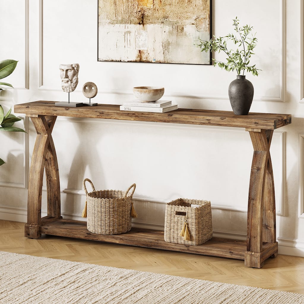 63-Inch Solid Wood Console Table